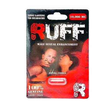 RUFF Men Sexual Enhancer Pill with 10,000 MG strength for boosting libido and sexual performance.