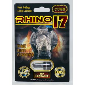 Male Sexual Enhancement Pill Rhino 17 5000 Black front