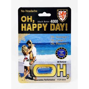 Oh Happy Day 4000 Pill 7 Days Libido Enhancement Pill front label