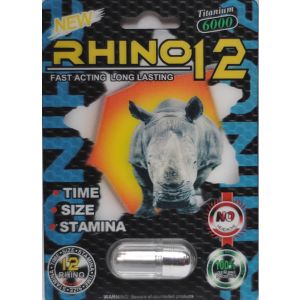 Rhino 12 Platinum 6000 Male Sexual Performance Enhancer 1 Pill