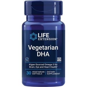 Vegetarian DHA Eye Health Support 30 Softgels Life Extension bottle