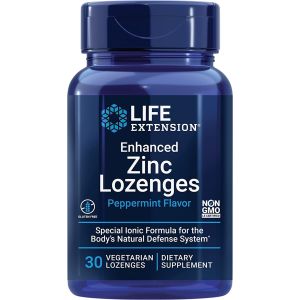 Peppermint Flavored Enhanced Zinc Lozenges bottle